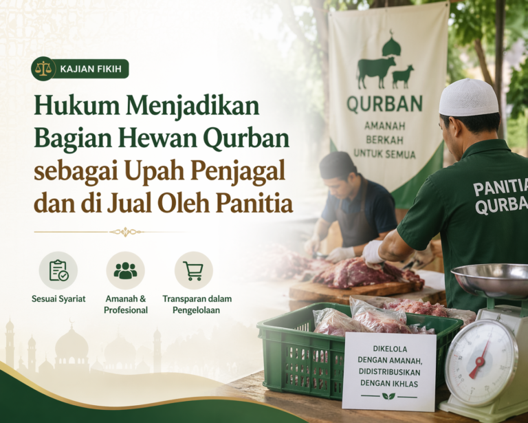 Hukum Menjadikan Bagian Hewan Qurban sebagai Upah Penjagal dan di Jual Oleh Panitia