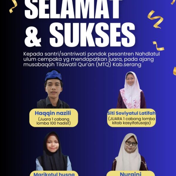 Pesantren Nahdlatul Ulum Sabet Seluruh Juara Kitab Kasyifatussaja pada MTQ ke-55 Kabupaten Serang 2026